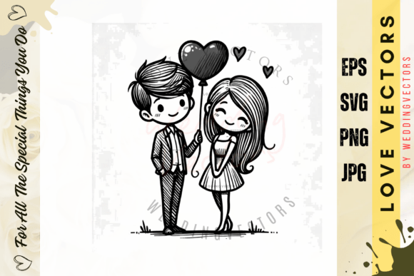 C2678: Capturing Timeless Romance in Vector Form