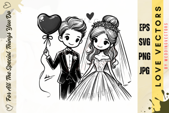 C3193: The Minimalist Wedding & Love Vector Collection