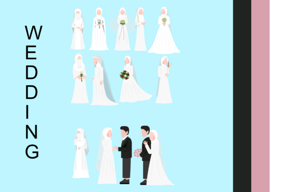 Celebrating Love: The Art of Muslim Wedding Characters