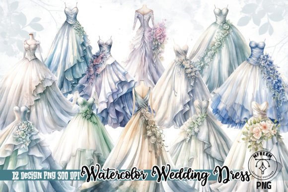 Designing Dreams: The Art of Watercolor Wedding Dress Sublimation