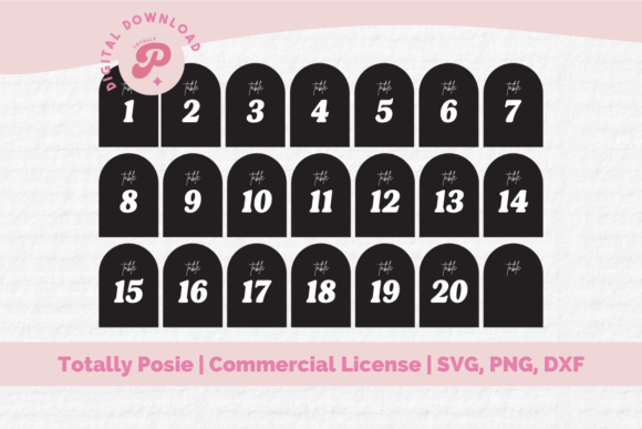 Stunning Wedding Table Numbers SVG Bundle for Elegant Decor