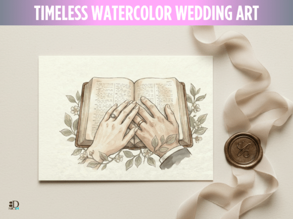 Timeless Heritage Wedding Watercolor PNG: For the Faith-Based Creator