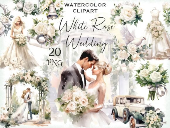 Watercolor White Rose Wedding Clipart: A Complete Design Guide