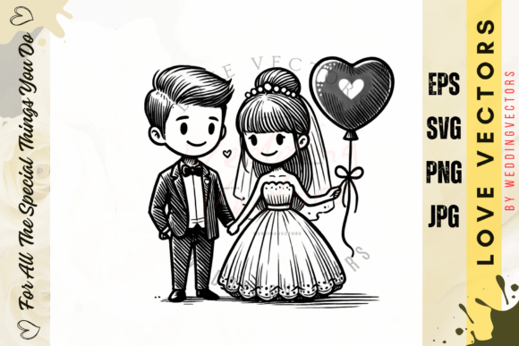 Wedding Couple and Love Vectors - C3132: A Designer's Guide to Romance
