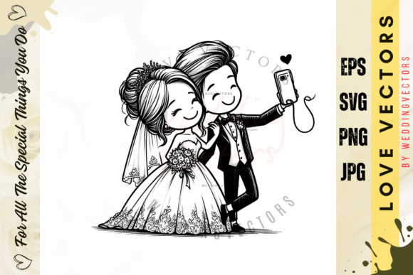 Wedding Couple and Love Vectors: The C3188 Design Collection