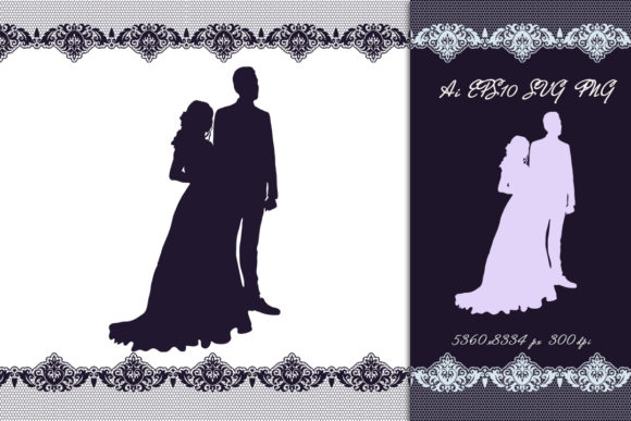 Wedding Couple Silhouette SVG: Crafting Timeless Romance