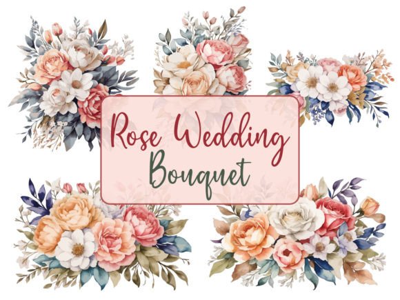 Wedding Rose Flower Watercolor Clipart: Elevate Your Designs